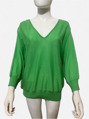 Jeanne Pierre long sleeve green blouse